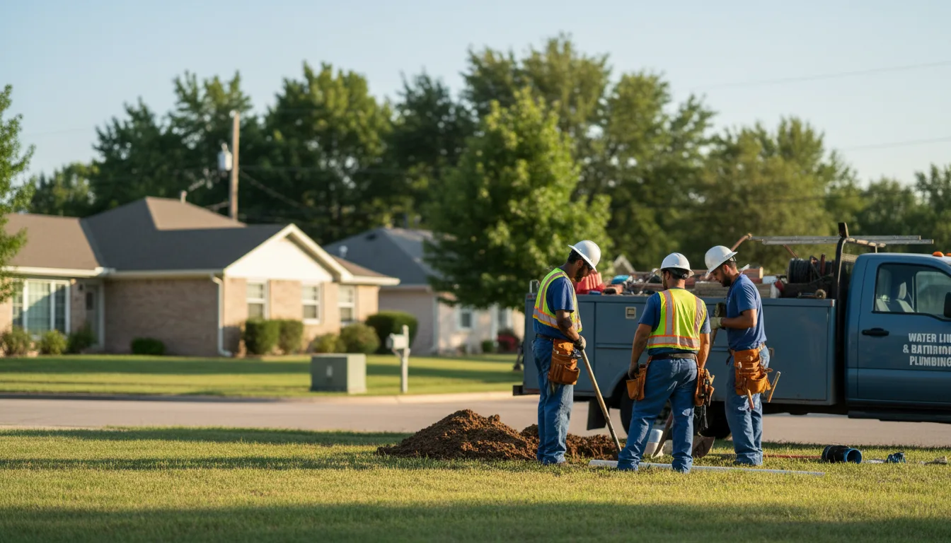 Residential water line and bathroom plumbing service in Ivan, AR